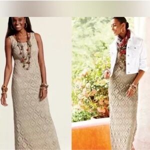 Chico’s Lace Crochet Maxi Dress 2
